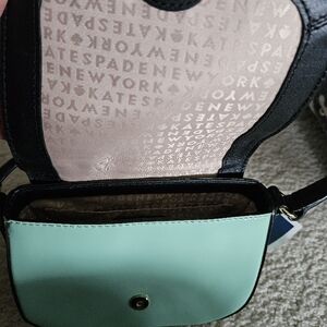 Kate Spade Mint Green and Black Crossbody Bag